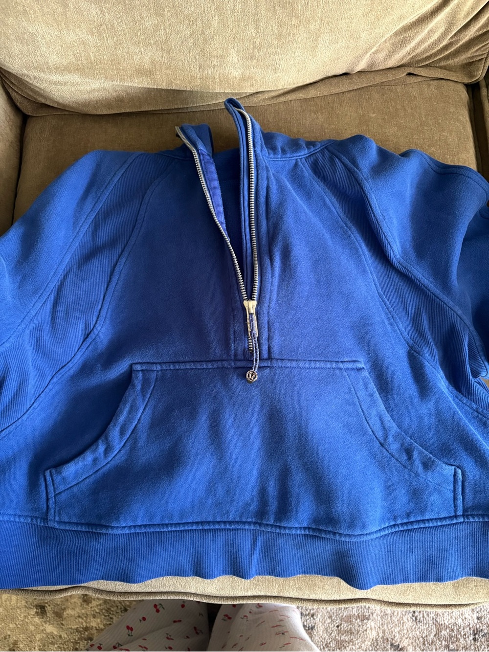 lululemon athletica Women's Royal Blue Half-Zip Pullover Hoodie